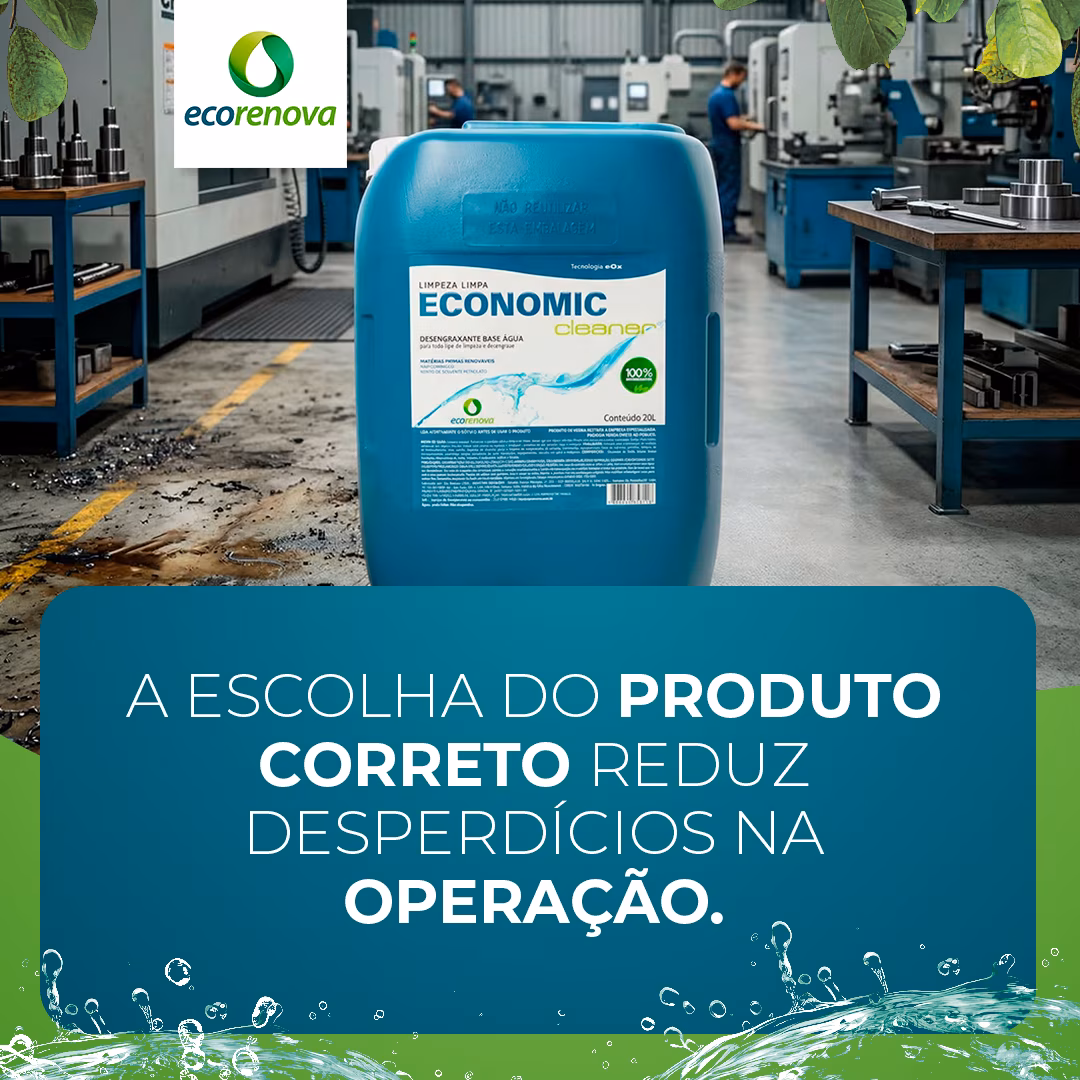 A escolha do produto correto reduz desperdícios na operação